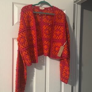 NWT Vici crochet cardigan M/L